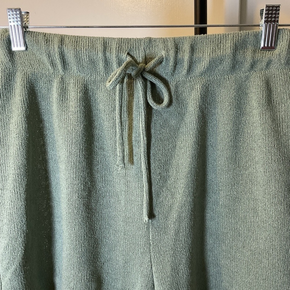 H&M Mint Green High Waisted Athletic Shorts Elastic Tie Waist Pastel Sport Small - Picture 2 of 7